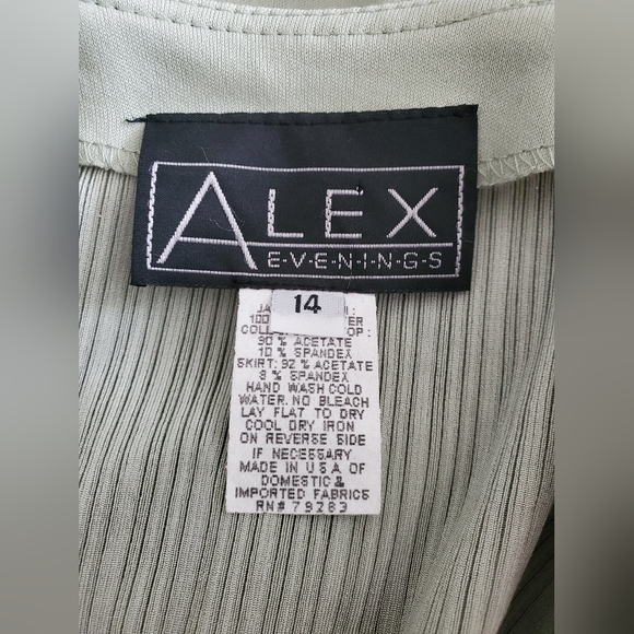 Alex Evenings Formal 2 Piece Sparkly Mother Of The Bride Dress Women's Size 14 - Picture 11 of 11